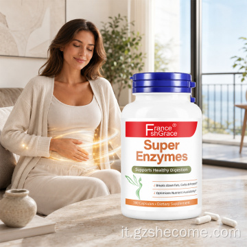 L'integratore di enzimi Shecome 180 capsule supporta la digestione